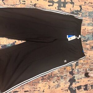 Adidas Black Relaxed fit High Rise Wide Leg Pants